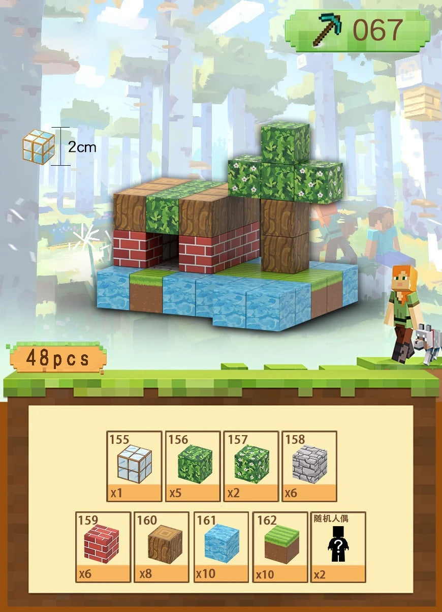 Magnetic Building Blocks - Minecraft Mini World