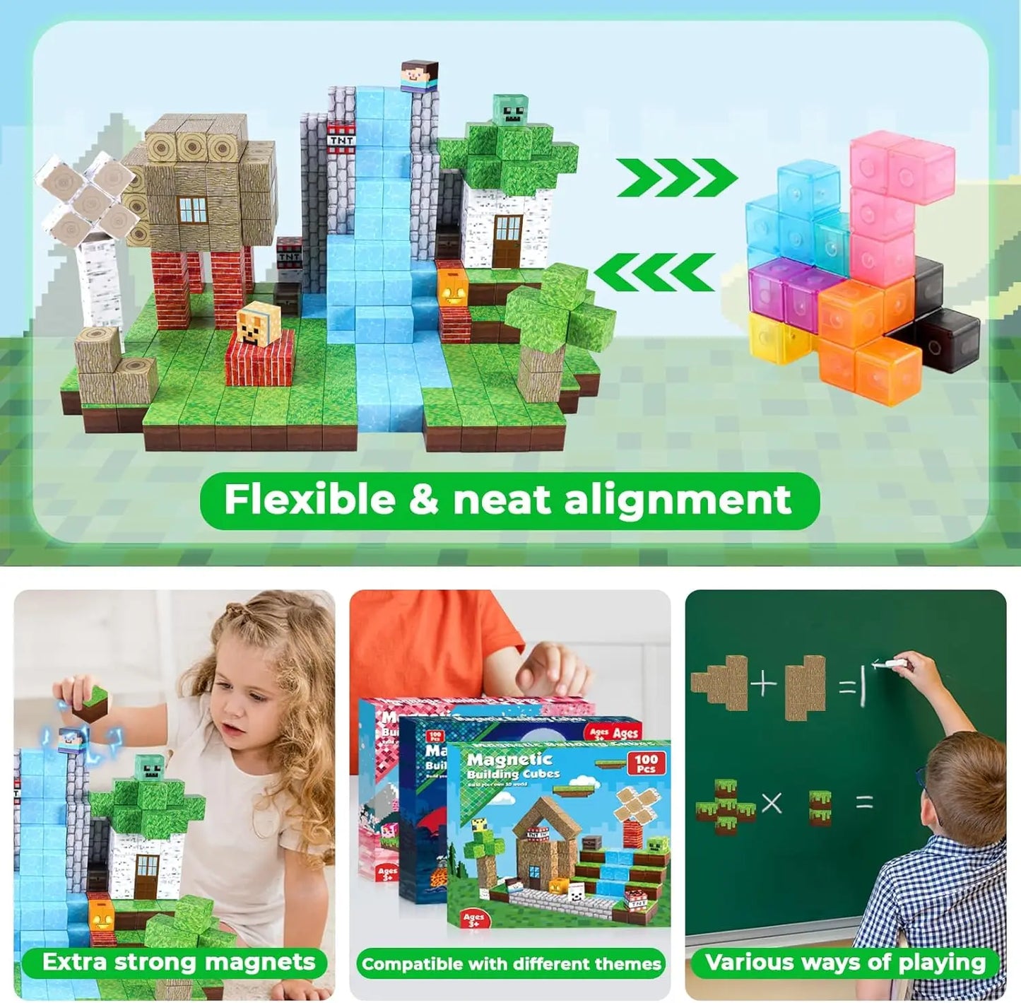 Magnetic Building Blocks - Minecraft Mini World