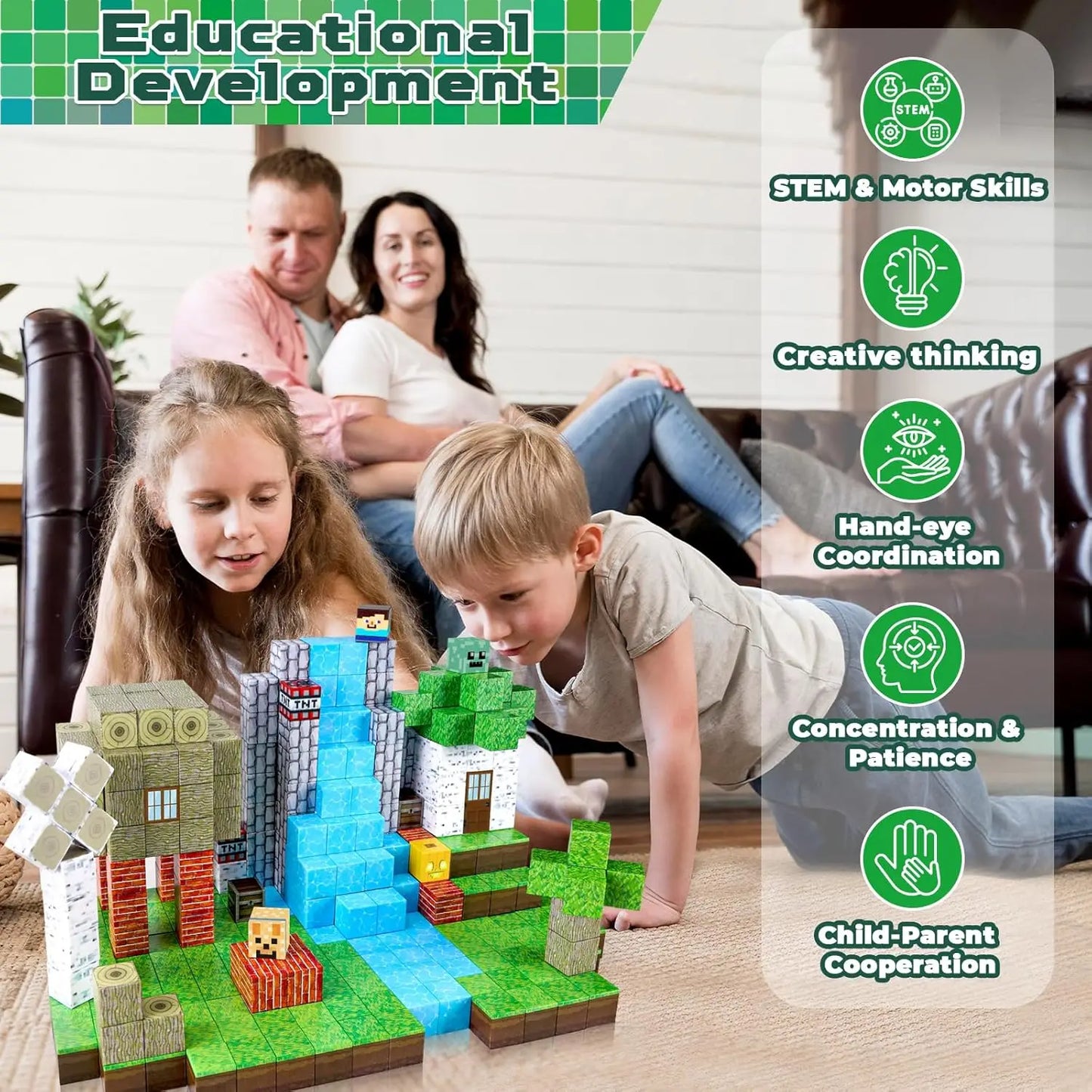Magnetic Building Blocks - Minecraft Mini World