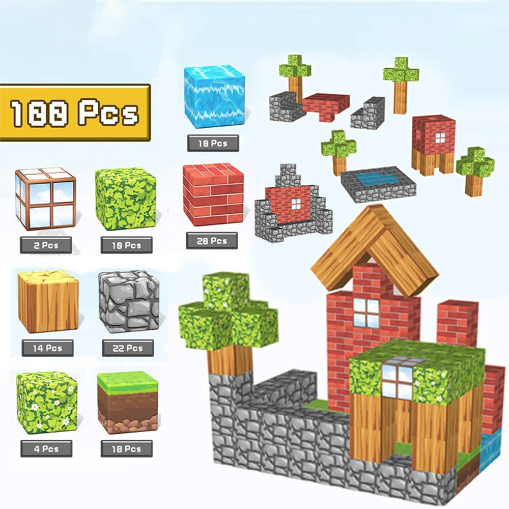 Magnetic Building Blocks - Minecraft Mini World