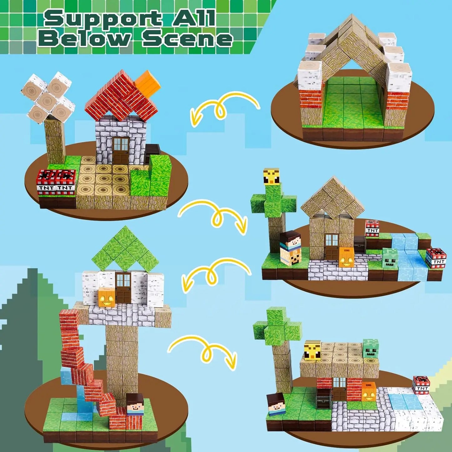 Magnetic Building Blocks - Minecraft Mini World